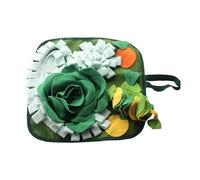 Pet Sniffing Mat Foraging Pad Enrichment Activity Toy for Small Animals Rabbits and Pigs to Reduce Stress and Anxiety (Green, 45X45CM)