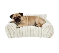 Pet Sofa 60x45x20cm, 3-Sided Enclosure, for Cats & Small Dogs, PP Cotton | Rabbit-Fur Fabric, Removable Washable Cover, Orthopedic Support, Stylish Design, for Living Room & Bedroom