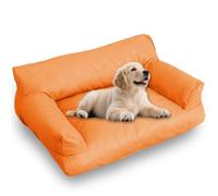 Pet Sofa Cat Couch Bed,Waterproof Dog Sofa PU Leather Sleeping Bed,Calming Large Dog Beds Prevent Urination Pet Couch for Indoor Cats Living Room