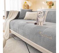 Pet Sofa Cover Plush Funny Fuzzy, Non-Slip Waterproof Slipcover for Dogs, L Shape Corner Sofa Covers