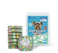 Pet Soft Cat Puppy Dog Nappies Female, 24 Count Disposable Dog Period Pants Xsmall, Super Absorbent Pet Diapers for Female Dogs Cats with Adjustable Tail Hole