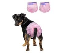Pet Soft Cat Puppy Nappies Female - Disposable Dog Nappies Pants Small in Season, Chihuahua Diapers 12pcs with Adjustable Tail Hole Cute