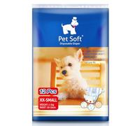 Pet Soft Disposable Dog Puppy Nappies Female XXS Small 12 Count - Super Absorbent Dog Doggy Cat Diapers