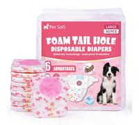 Pet Soft Dog Nappies Female, 40 Count Disposable Dog Pants Female Large, Super Absorbent Disposable Dog Diapers for Girl Dogs in Season/Heat