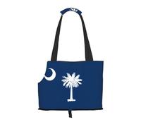Pet-South Carolina Flag print portable bag, lightweight and breathable, suitable for taking small pets out.