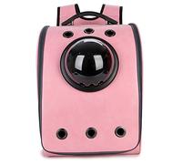 Pet Space Capsule Cat Backpack for Traveling and Hiking Transparent Hard Shell Capsule Front Removable Pad Adjustable (D)