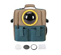 Pet Space Capsule Pet Backpack for Dogs Cats Puppies Rabbits, Portable Travel Pet Backpack, Space Capsule Design Handbag (Yellow Package A)