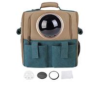 Pet Space Capsule Pet Backpack for Dogs Cats Puppies Rabbits, Portable Travel Pet Backpack, Space Capsule Design Handbag (Gold Package A)