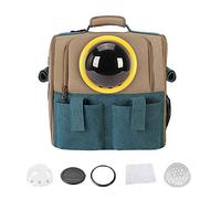 Pet Space Capsule Pet Backpack for Dogs Cats Puppies Rabbits, Portable Travel Pet Backpack, Space Capsule Design Handbag (Yellow Package B)