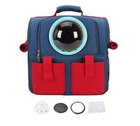 Pet Space Capsule Travel Bag for Cats, Dogs, Kittens or Puppies, Portable Travel Pet Bag Backpack Space Capsule Tote Backpack (Blue Package A)