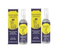 Pet Specific Sunscreen Spray 50 Physical Water Sensitive Outdoor Travel Pack Dogs And Cats 50ML JFb714 (2pc Yellow, 11.6x3.1x3.1CM)