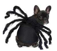 Pet Spider Costume Halloween Furry Giant Simulation Spider Apparel for Cats and Small to Medium Dogs Halloween Party Dress Up Festival Decoration Cosplay Costume (Small)