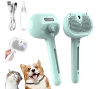 Pet Spray Hair Removal CombMagic Wand for Pet Hair, Pet Spray Hair Removal Comb with Steamer,pet grooming brush with spray,3 in 1 Massage Brushes with Handle, Rechargeable Cleaning Spray Comb