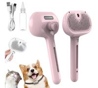 Pet Spray Hair Removal CombMagic Wand for Pet Hair, Pet Spray Hair Removal Comb with Steamer,pet grooming brush with spray,3 in 1 Massage Brushes with Handle, Rechargeable Cleaning Spray Comb