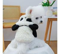 Pet Spring Bright Clothing Source Factory Autumn and Winter Warm Cartoon Flannel Two Leg Transformation Series (Panda Baby Coat, Small)