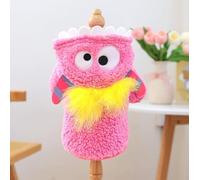 Pet Spring Bright Clothing Source Factory Autumn and Winter Warm Cartoon Flannel Two Leg Transformation Series (Hair Monster Transformation Dress - Pink, Large)