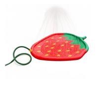 Pet Sprinkler Splash Mat for Dogs Strawberry Design Water Play Pad Connects to Garden Hose Cooling Pool Foldable PVC Outdoor Summer Dog Cooling Mat 132 x 112cm