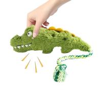 Pet Squeaker - Soft Crocodile Plush, Stuffed Dog Companion | Durable Chew Toy Relief Tool Indoor Outdoor Training Game Animal Friend Puppy Park Session Fun Enrichment Calm Calming