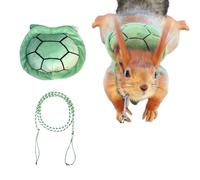 Pet Squirrel Harness and Leash Set Adorable Cloth Vest with Adjustable Leash for Ferret, Squirrel, Dwarf Chinchilla, Guinea Pig, Fancy Rat (Green)