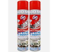 Pet Stain & Odour Remover Foam 500ml - 2 Pack - Carpet & Upholstery Cleaner - Kills Bacteria & Neutralises Smells