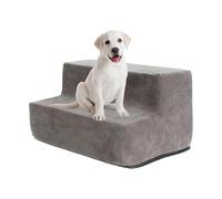 Pet Stair - 14.96 Inches Dog Steps | Holster Pet Step Stairs |Velvet Cover with High-Density Sponge, Washable and Portable Design, Ideal for Dogs with Knee Issues to Access Car or Bed