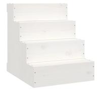 Pet Stair White 40x49x47 cm Solid Wood Pine