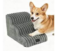 Pet Stairs - Animal Ramp For Climbing | Portable Washable Ladder With Removable Cover & Non Slip Bottom For Small Dogs, Senior Cats, Pups And Kittens To Access High Beds, Couches, Sofas, Chairs