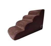 Pet Stairs - Dog Steps Bed | Non-Slip Pet Stairs | Indoor Flexible Cat Ramp for High Bed | Dog Steps for Bed | Removable and Washable Training Ladder | 4 Tiers High Density Foam Pet Stairs for Couch