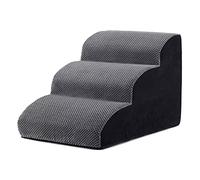 Pet stairs, Extra Wide 40cm Dog Ramp for High Beds Pet Steps with 4 Step Ladder for Large Dogs Bottom Support Gray 40x52x30cm(40x52x30cm)