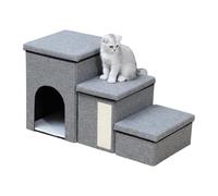 Pet Stairs For Bed - Dog Stairs Pet Ladder Storage Cat Stairs Storage Box | Stable Soft Storage Organizer Dog Stairs Steps for High Beds Couch Sofa