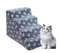 Pet Stairs For Dog & Cat - Four-Step Portable Dog Stairs With Washable Plush Cover, Detachable Household Kitten Ramp,dog Ramp 4 Steps For Sofa Bed,54x37x39cm