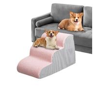 Pet Stairs for High Beds - Cat Dog High Bed Climbing Stairs | Washable Cover Non-Slip Puppy Couch Ladder for SUV Truck Home Bedroom Chairs Living Room Indoor Outdoor