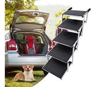 Pet Stairs Ladder Ramps Car Dog Steps Extra Wide 5 Steps Large Folding Animal Stairs for Large, Medium-Sized Or Small Pets, Most Cars, SUVs, Trucks-Load 70kg/154.32 lbs (Black, 0 * 43 * 60cm, 5)