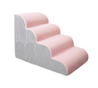 Pet Stairs - Non-Slip Pet Stairs High Density 2/3/4-Steps with Removable Washable Cover - Portable Pets Steps for Dogs and Cats to Get on The Bed and Sofa