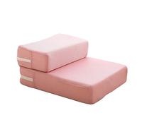 Pet Stairs Stairs access steps Pet Suitable For Small And Medium Pets High Breathable Mesh Climbing The Two Floors Foldable(Pink)