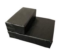 Pet stairway 2-step Puppy Stair Steps, Bed Sofa Pet Cat Step PU Sponge, Suitable For Indoor Dogs/cats/pets, 39 * 49 * 20cm (Color : BLACK)