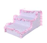 Pet stairway 3-step Sponge Pet Cat Step Stool For Bed Sofa, Removable And Washable Stairs Cat Climbs Up To Bed Pet Dog Steps, Suitable For Indoor Dogs/cats/pets, 65×40×35cm (Color