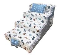 Pet stairway 4-step Ultra-wide Puppy On The Stairs To The High Bed, Removable And Washable Non-slip Pet Climbing Stairs, Suitable For Indoor Dogs/cats/pets, Load 20kg, 80 * 40 * 50