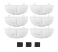 PET STANDARD Replacement Water Filter & 3 Pack Replacement Pre-Filter Sponges Compatible with HomeRunPet® 68oz/2L Wireless Pumps Pet Water Fountain WF20/CF20, Pack of 6