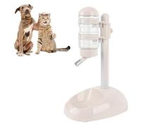 Pet Standing Water Dispenser Bowl, 500ml Small Dog Cat Feeding Water Bowl, Height Adjustable Water Food Feeder Bottle for Pets Cats Dogs Puppy Kitten Rabbits (Beige)
