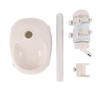 Pet Standing Water Dispenser Feeder Height Adjustable 500ml Capacity Automatic Water Feeder for Dogs (Beige)