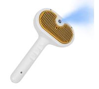 Pet Steam Brush - 7.87x4.53x3.15 Inches Rechargeable Matting Comb for Gentle Grooming, Easy Cleaning Function, Hair Comb for Puppy Kitten Bunny Home Travel, White, Portable Use