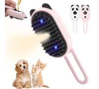 Pet Steam Groomer Brush, 2025 New 3 in 1 Cat Steam Brush for Massaging and Cleaning Shedding Pet Hair, Dog Steamy Brushes Multifunctional Hair Removal Comb for Cats Dogs (1pcs，pink)