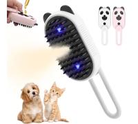 Pet Steam Groomer Brush, 2025 New 3 in 1 Cat Steam Brush for Massaging and Cleaning Shedding Pet Hair, Pet Steamy Brushes Multifunctional Hair Removal Comb for Cats Dogs (#white ，1pcs)
