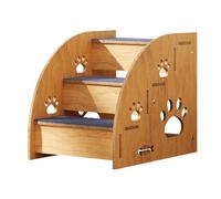 Pet Steps for Cats - 2/3/4 Layer Wood, Non-Slip Stair, Indoor Dog Climber | Perfect For Large Medium Small Cats Dogs, Climbing Assistance, Elderly Pets Support, Furry Friend Comfort, Easy Access