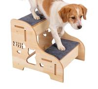 Pet Steps for Large Dogs - Wooden Climbing Stairs, Heavy Duty Support Ramp, Wide Non Slip Steps, Couch Furniture Bed Access, Stable Mobility Aid, Senior Puppy Assistance, Indoor Outdoor Use