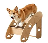 Pet Steps for Small Dogs Wooden with Anti-Slip Mat Triangular Structure | Pet Sofa Climbing Ladder for Kitten Puppy Elderly Cats, Window High Bed Car Chair Sofa