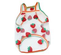 Pet Strap Sunscreen Vest Mesh Strawberries Dog Dog Cat Clothing Supplies Thin Puppies Colorful Dot Top Puppy Clothes(Strawberry,XXL)