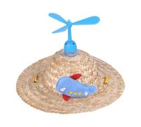 Pet Straw Hat - Creative Dog Straw Hats with Propeller | Puppy Sun Bucket Caps | Small Dog Sombrero Hat | Dog Propeller Hat | Mexican Party Photo Prop for Small Dogs Puppy Cats | 27g/35g/45g