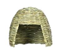 Pet Straw House - Foldable Grass Nest Sleeping Cave, Natural for Small Animals | Comfortable Guinea Pig, Hamster, Chinchilla Hideaway Bed, Eco-Friendly Supplies and Play Shelter Rabbits
